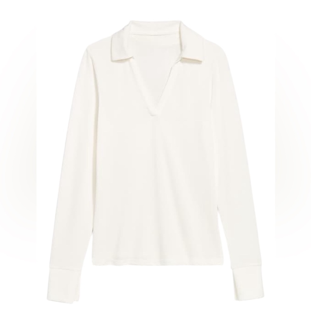 OLD NAVY WOMENS SPLIT NECK LONG-SLEEVE PULL OVER TOP